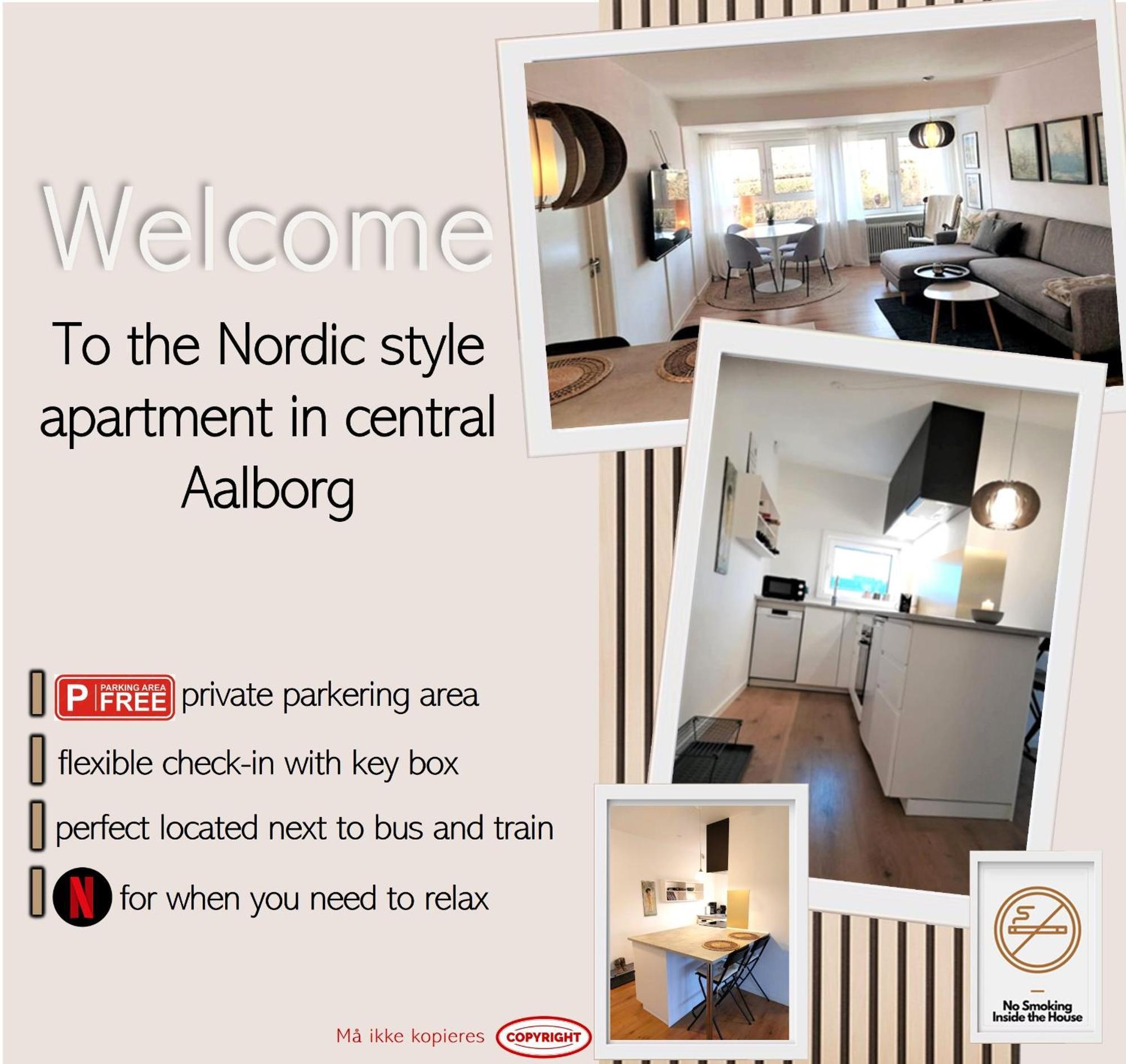Nordic Style Apartment In Central Aalborg Exteriér fotografie